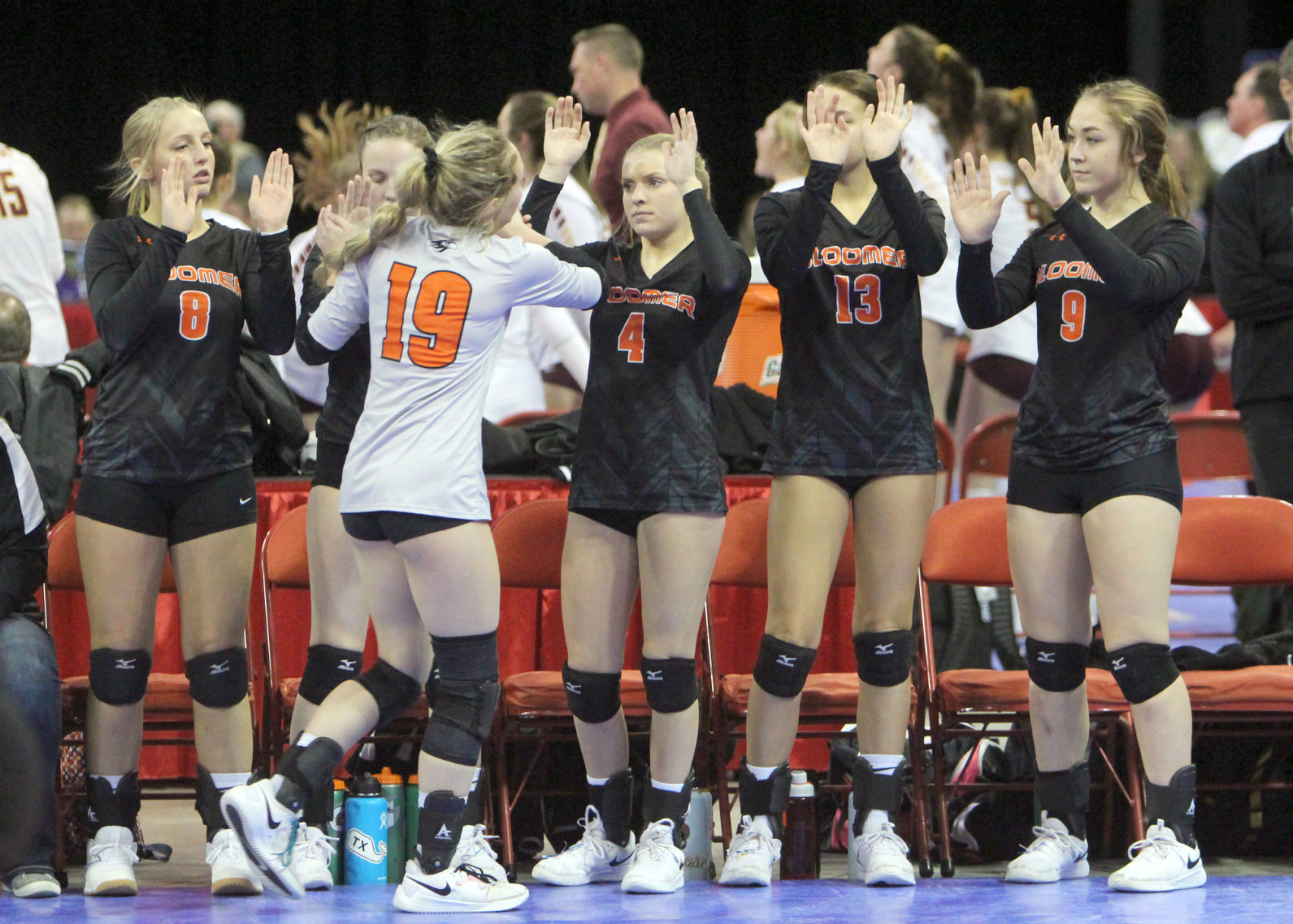 Bloomer volleyball vs McFarland 11-8-19